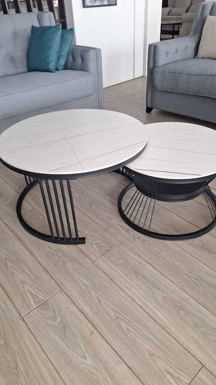 coffee 4 White Marble Nesting Coffee Table