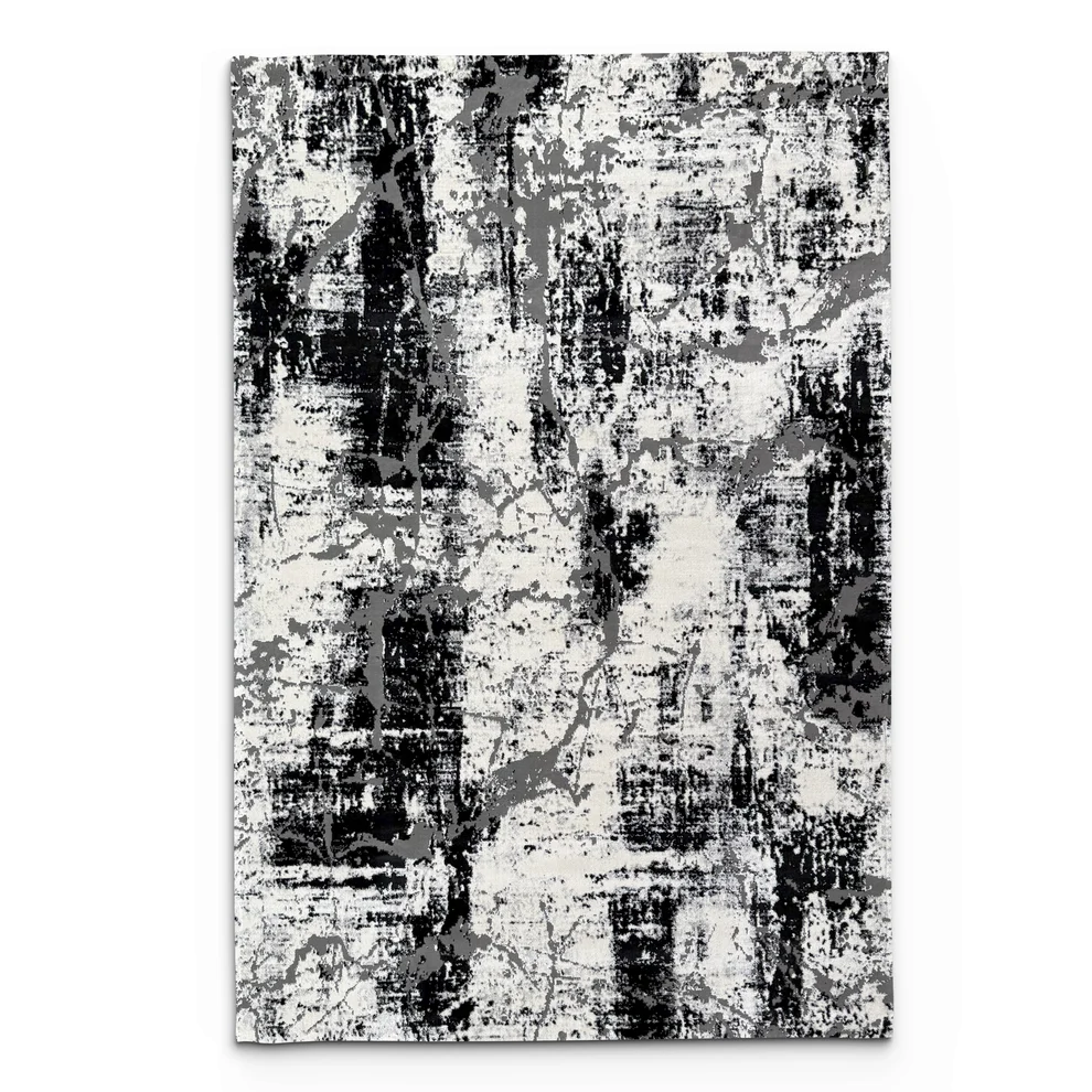 Monarch Abstract Grey & Black Area Rug 2 auto draft