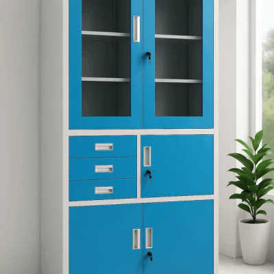 5 Layer Office Cabinet with Safe – Blue 1 5 Layer Office Cabinet with Safe – Blue