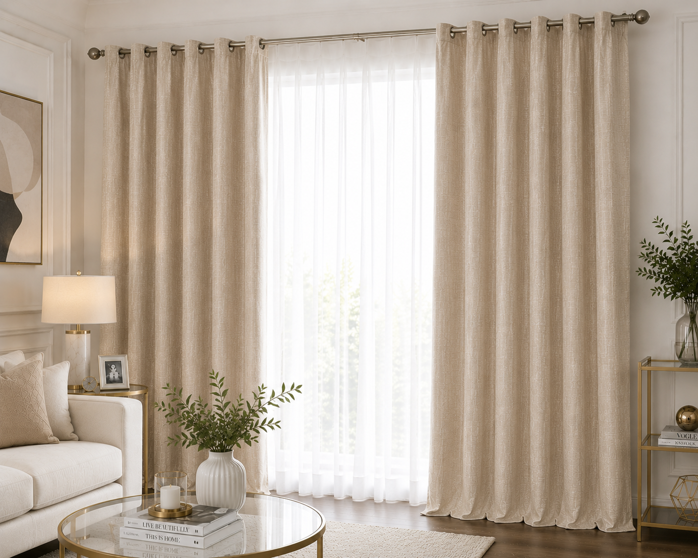 2m*2m pearl ivory majesty curtains 2m*2m pearl ivory majesty curtains